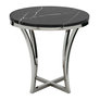 Black Marble Polished Stainless Steel Base