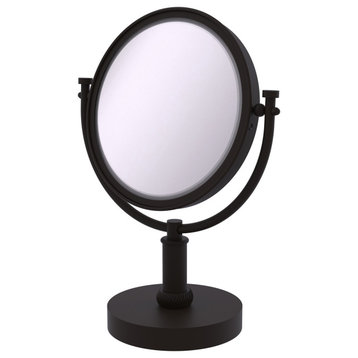8" Vanity Make-Up Mirror, Oil Rubbed Bronze, 2x Magnification