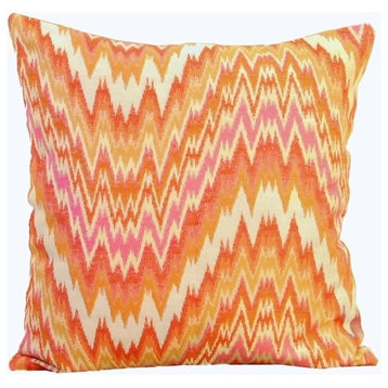 Orange and Pink Zig Zag Pillow
