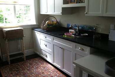 Small farmhouse laundry room photo in Seattle