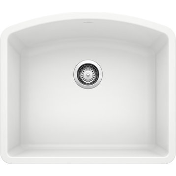 Blanco 440175 20.8"x24" Granite Single Undermount Kitchen Sink, White