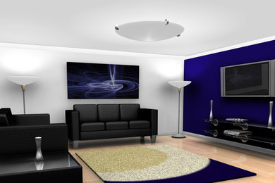 Trendy basement photo in Other