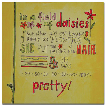 'Daisy Girl' Canvas Art by Nicole Dietz