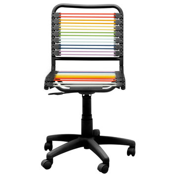 Bungie Low Back Office Chair, Rainbow With Matte Black Frame and Base