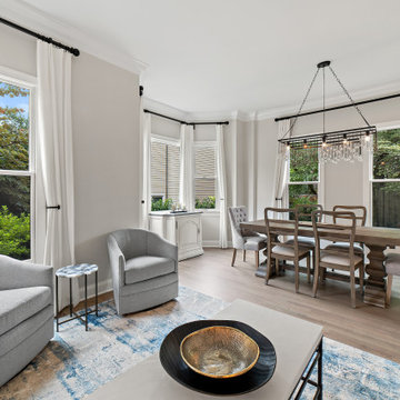 New combined parlor and dining room