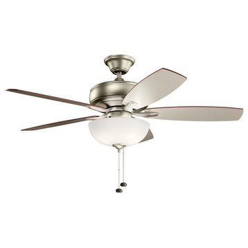 Ceiling Fan Light Kit - 20.75 inches tall by 52 inches wide-Brushed Nickel