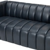 83" Genuine Leather Sofa, Navy