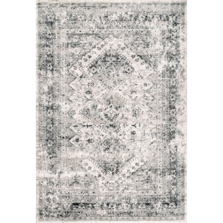 Nuloom Vintage Speckled Shaunte Transitional Area Rug, Grey 10'x14'
