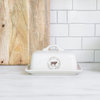 Stoneware Butter Dish With Cow Decal