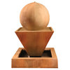 Small Oblique with Ball Outdoor Fountain, Rustic