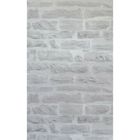 Matt gray faux concrete stone brick Wallpaper, 8.5" X 11" Sample