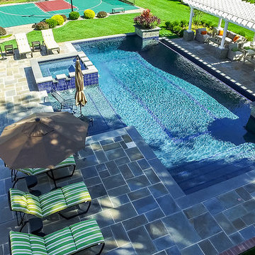Gunite Feature Pool - West Orange, New Jersey