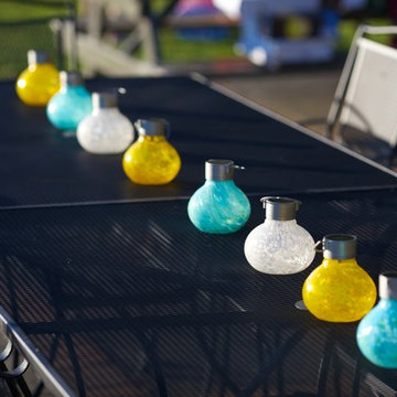 Solar Glass Tea Lanterns for Indoor/Outdoor