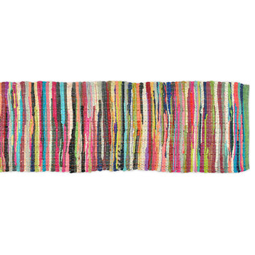 Dii Multi Color Chindi Rag Table Runner