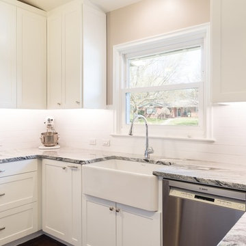 Transitional White Kitchen in District 66 Omaha NE