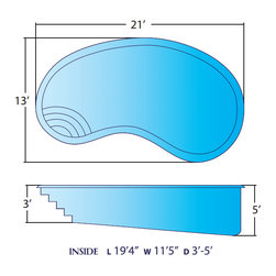 June Bug by Alaglas - Medium Fiberglass Pool - Outdoor Products