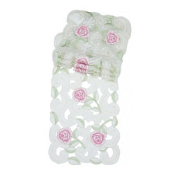 Xia Home Fashions - Dainty Rose set of 4 8"x15" Traycloth Runner, Set of 4 - Table Runners