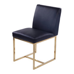 Magnus Marble Rectangular Dining Table and Sten Side Chair - Dining Chairs