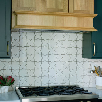 Modern Green Cabinets with Big Chill