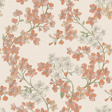 Textured Wallpaper Floral Featuring Cherry Blossom, Gr322202