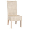 Safavieh Avita Wicker Dining Chairs, Set of 2, White Washed