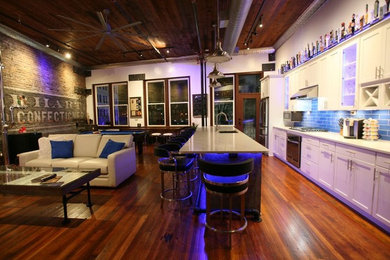 Living room - modern living room idea in Little Rock
