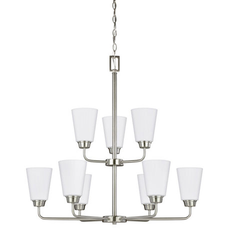 Generation Lighting 3115209 Kerrville 9 Light 29"W Chandelier - Brushed Nickel