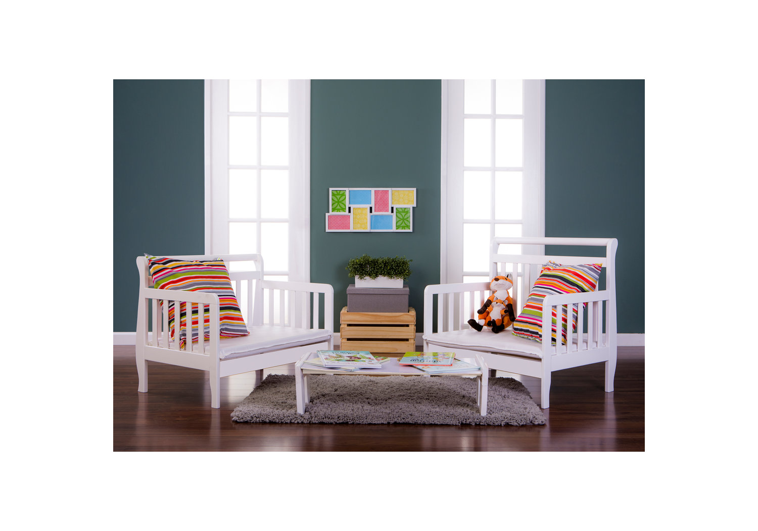 Dream On Me Emma 3 in 1 Convertible Toddler Bed, White
