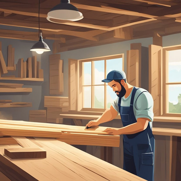 A man working on a wood