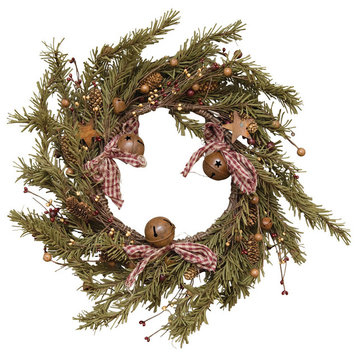 Rustic Holiday Pine Wreath, 18"