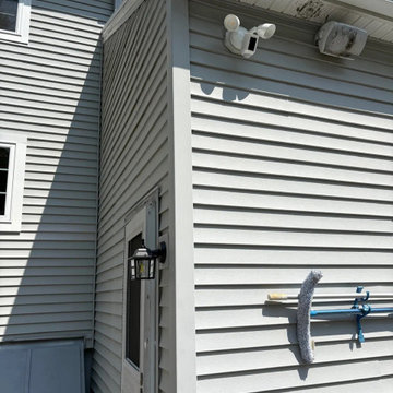 Exterior security lighting and entry lights installed for safety and curb appeal