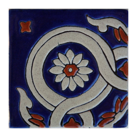 4.2x4.2 9 pcs Alhambra Corner Atenas 4B Talavera Mexican Tile