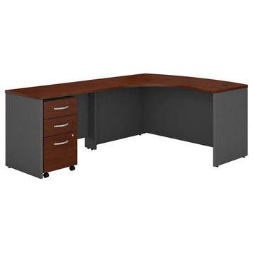 Bush Business Furniture Series C 60" Left 3 Drawer L Desk in Hansen Cherry