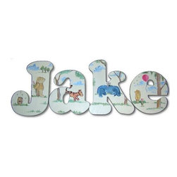 Custom Painted Winnie the Pooh Letters - Wall Letters