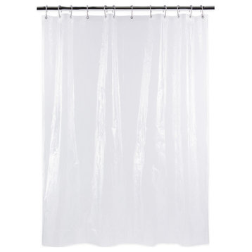 J&M Solid Clear Shower Curtain 70x72