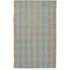 Country Jutes Area Rug, Rectangle, Tan, Bright Cerulean, 8'x10'6"