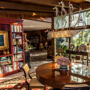 Old World Library and Dining Room