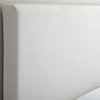 Dreams Bespoke Oliver Faux White Leather Upholstered Platform Bed, King