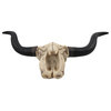 Huge Wall Hanging Longhorn Cow Skull 27in Wide Resin Long Horn Steer Wall Decor
