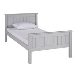 Alaterre Furniture - Alaterre Furniture Harmony Twin Wood Platform Bed in Dove Gray - Platform Beds