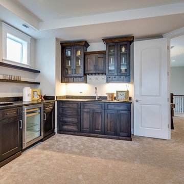 Wet Bar in Family/Theater Room - The Aerius - Two Story Modern American Craftsma