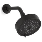 Kohler - Kohler Purist 1.75GPM Multifunction Showerhead, Air-Induct Tech, Matte Black - Enjoy luxurious showering combined with up to 30 percent water savings. This Purist 1.75-gpm showerhead provides three distinct sprays  full coverage, pulsating massage, or silk spray  all enhanced with Katalyst technology for a completely indulgent showering experience. By infusing two liters of air per minute, Katalyst delivers a powerful, voluptuous spray that clings to the body with larger, fuller water drops.