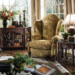 Michael Amini Essex Manor 76836-BRONZ-57 High Back Wing Chair - Products