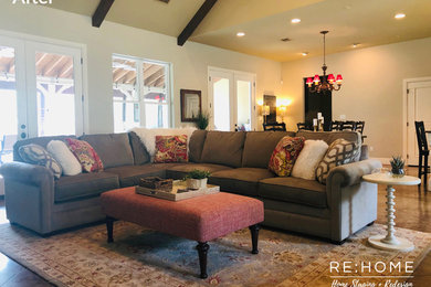 Example of a transitional home design design in Other