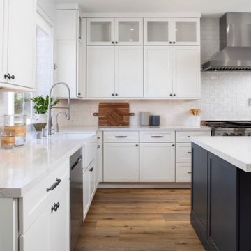 Coastal inspired white kitchen
