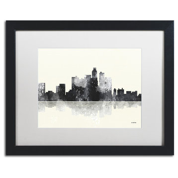 Watson 'Los Angeles California Skyline' Art, Black Frame, 16"x20", White Matte