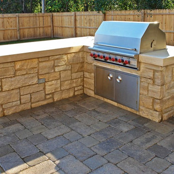 Paver Brick Entrances, Patio and Built-In-Grill