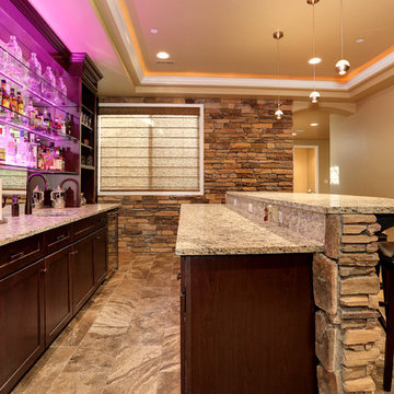 Dazzling Castle Pines Home with Theater and Bar with uplighting