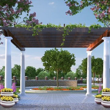 Mediterranean Landscape Ideas, 3D Visualization Landscape Designs
