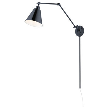 Maxim 12224 Library 37" Tall Wall Sconce - Black